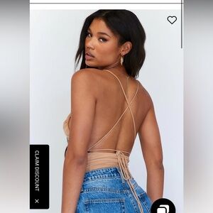 NWT Princess Polly beige bodysuit